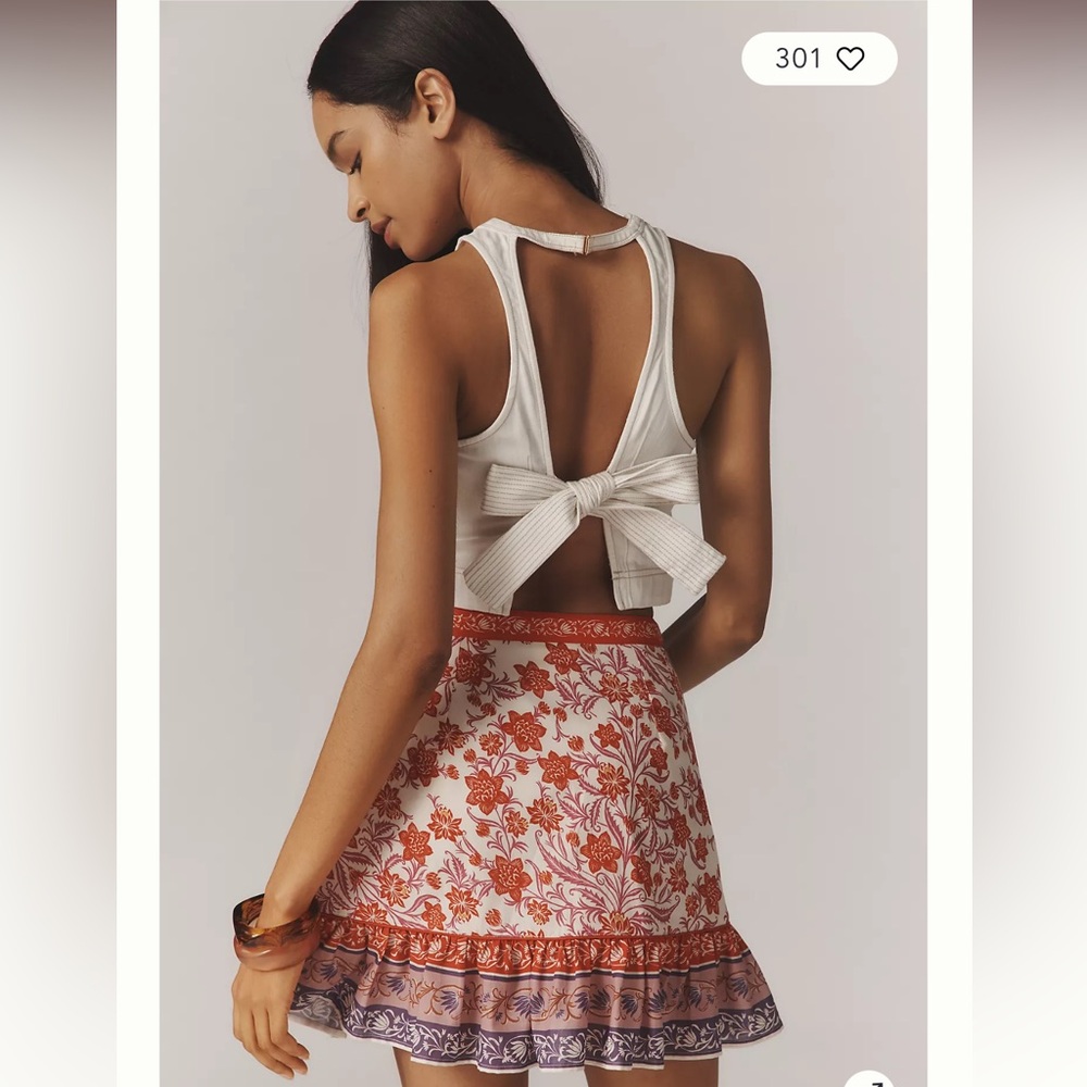 FARM Rio Printed Ruffle Wrap Mini Skirt - Picture 5 of 8